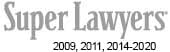 Super Lawyers 2009, 2011, 2014-2018